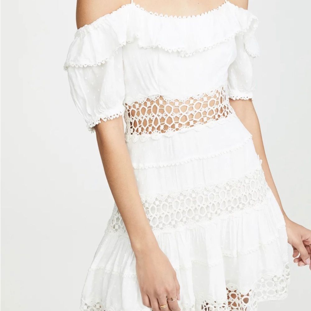 Free People Mixed Emotions White Mini Dress - as seen on White Lotus